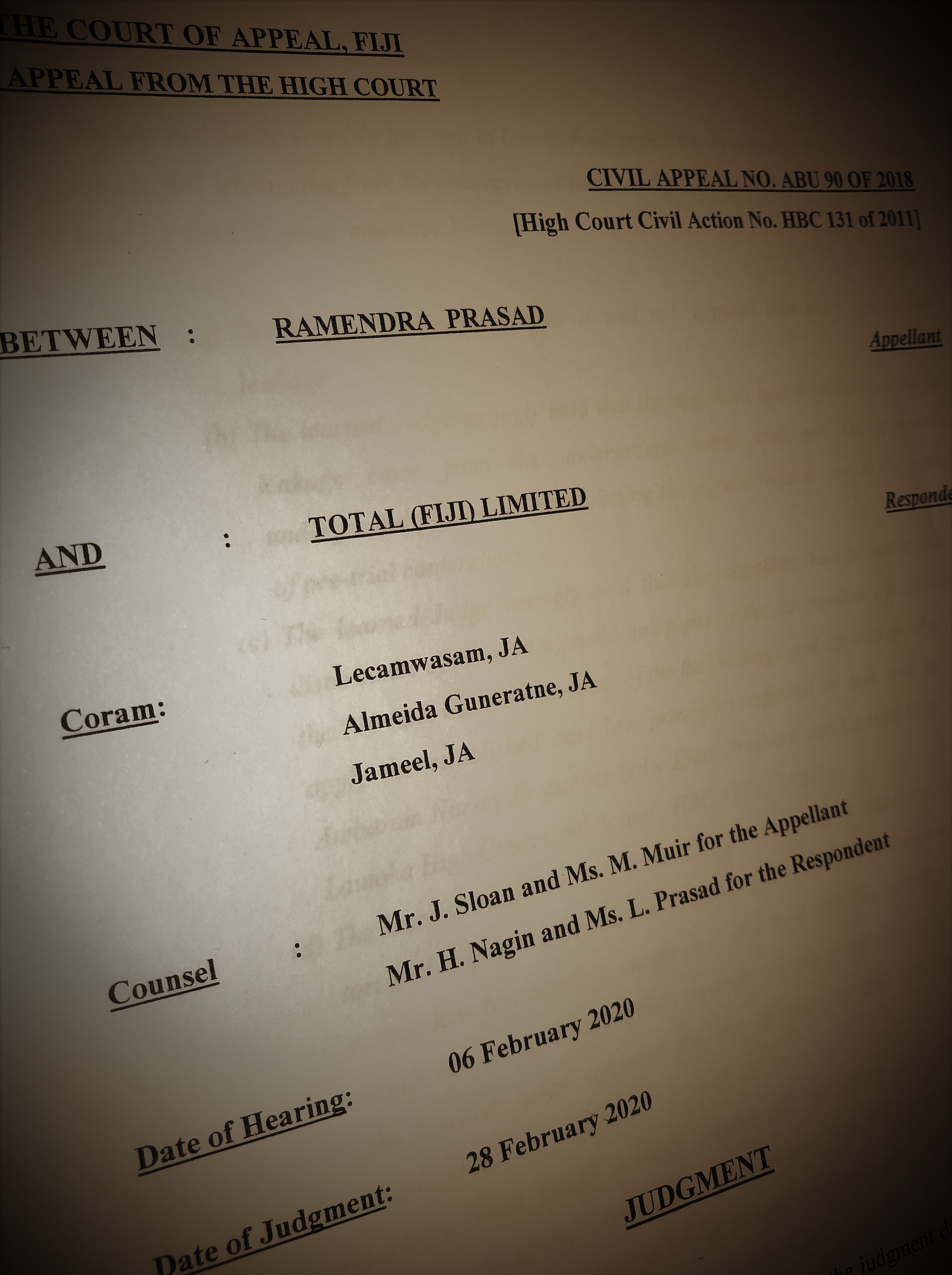 Landmark Fiji Environmental Law Judgment finds TOTAL negligent and