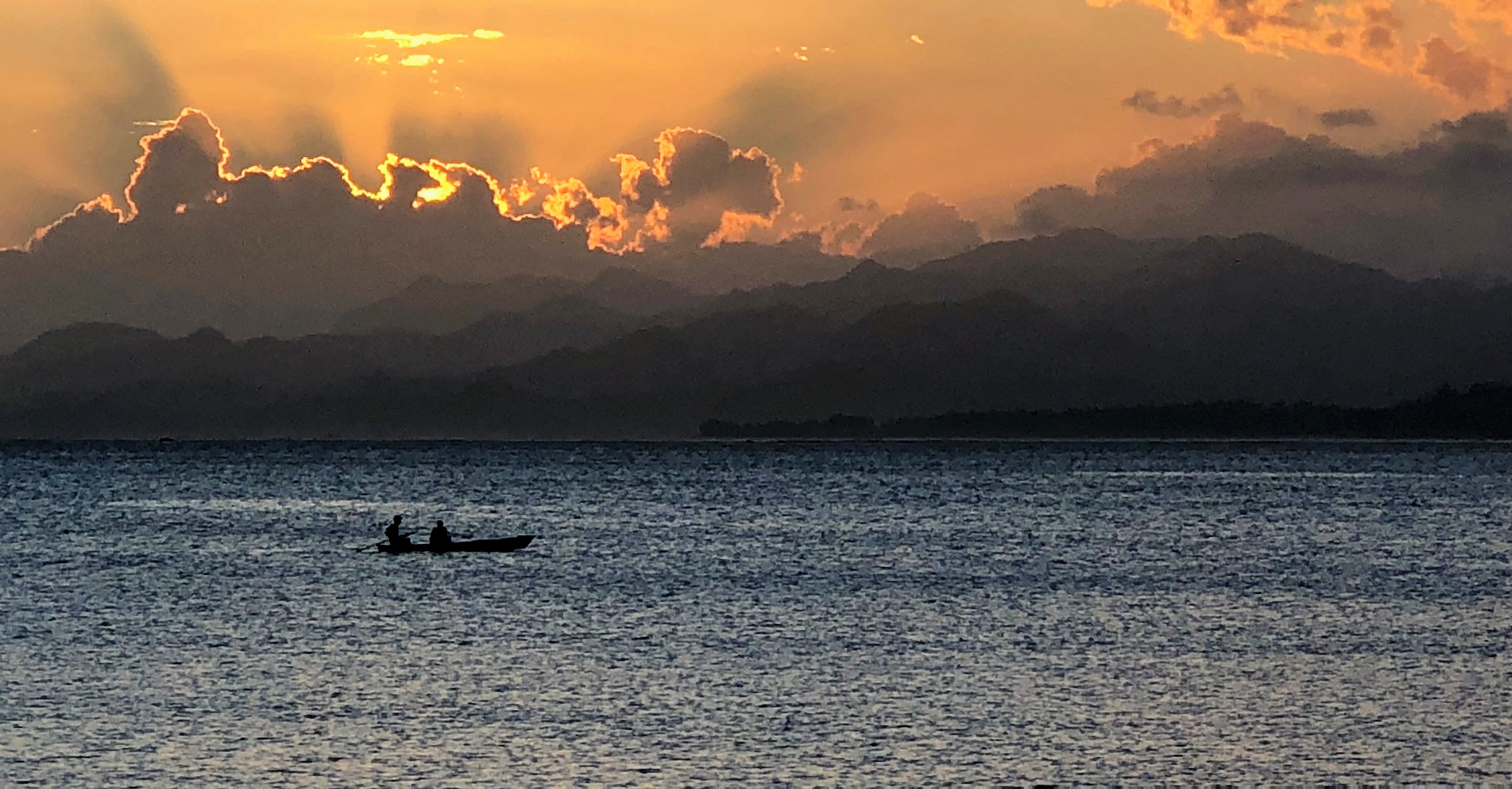 Boat at sunset